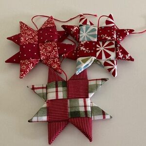 Plaid and Patterned Star Holiday Ornaments